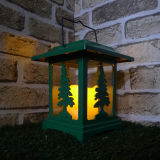 4 Side Small Mold Green Christmas Tree Lantern
