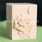 R0394 Rectangular with Flowers Decorative Silicone Soap Candle Molds