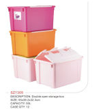 Sanyou Plastic Double Open Storage Box 50L