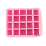 R0408 Square 20 Cavities Silicone Soap Mould Large Size Heavy Duty Natural Silicon Soap Molds