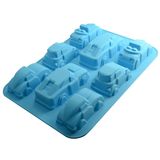 Silicone Cars Chocolate Pudding Baking Mould DIY Tool 8 Cavities