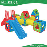 2015 Hight Quality Cube Block Combined Indoor Plastic Play Slide