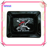 OEM Square Black Pirate Skull Ashtray Gift, Souvenir Ashtray