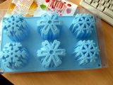 Snowflake Silicone Rubber Mould for Cake, Coap, Chocolate and Ice Cube., etc (mic-041)