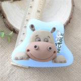 Blue Color Hippo Cartoon Shape Food Grade Silicone Molds Soft Silicon Push Molds for Baby DIY Chocolate