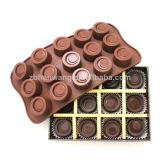 15 Holes Cake Chocolate Molds Nicole Silicone Molds Tray for Choocolate FDA Cheap Silicone Chocolate Mold B0176