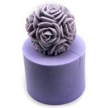 Nicole Handmade Rose Ball 3D Silicone Candle Mould Lz0105
