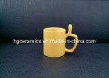 Thumb Handle Mug. Ceramic Mug, Coffee Mug