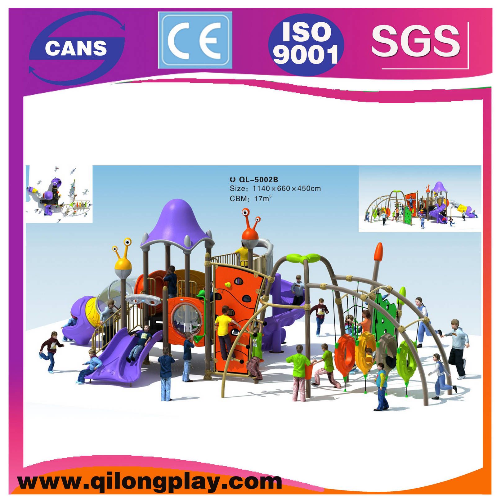 2016 Big Discount Outdoor Playground Amusement for School