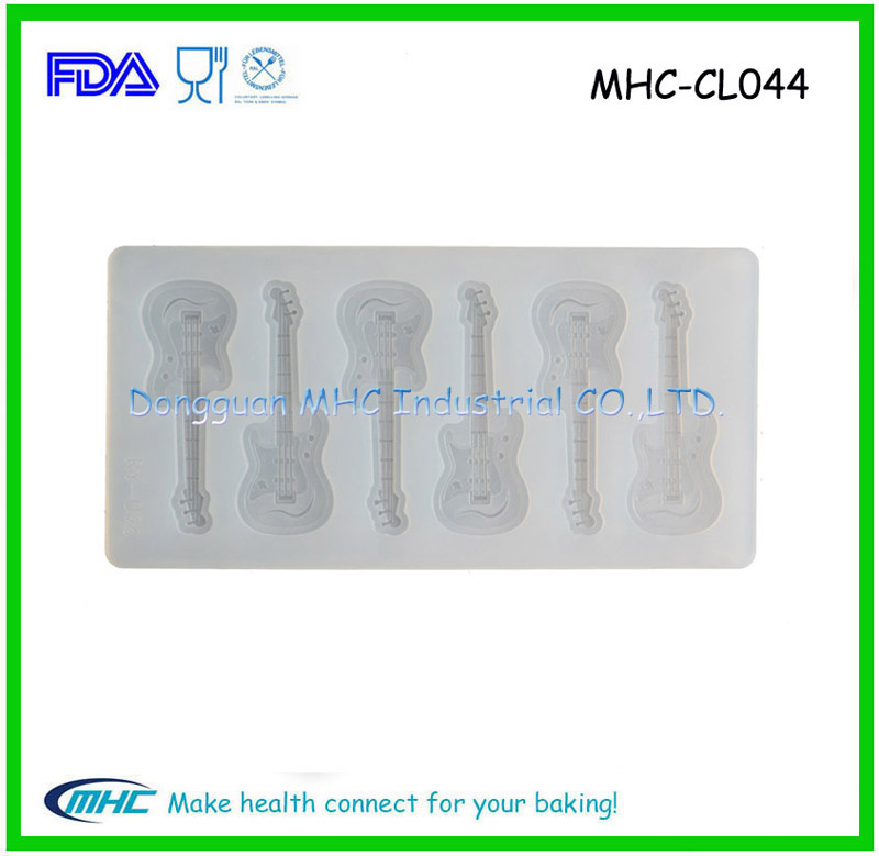 New Design Guitar Shape Silicone Fondant/Cake/Chocolate Mould