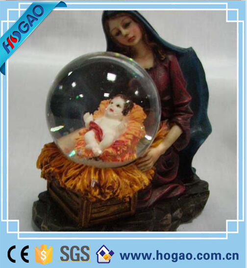 OEM Resin Water Globe Religious Decoration