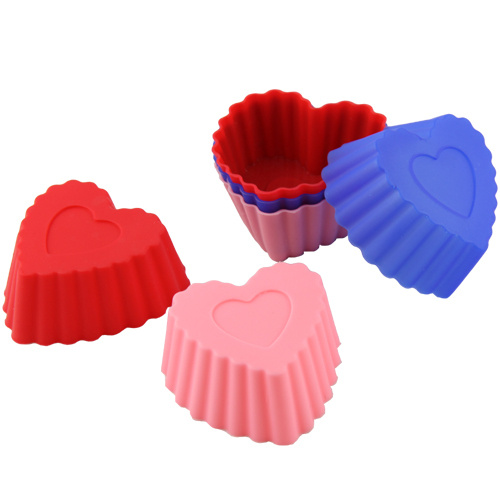 Food Grade Heart Shape Silicone Baking Trays Cake Mould