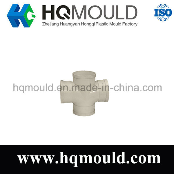 Plastic Injection Pipe Fitting Cross Mould