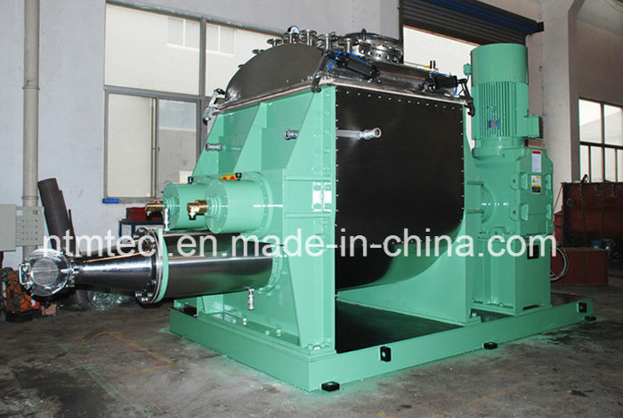 PLC Control Vacuum Kneader with Strainer of Screw Discharging for Sillicone
