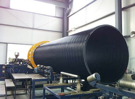 Plastic PE Huge Diameter Hollowness Wall Spiral Pipe Extrusion Machine