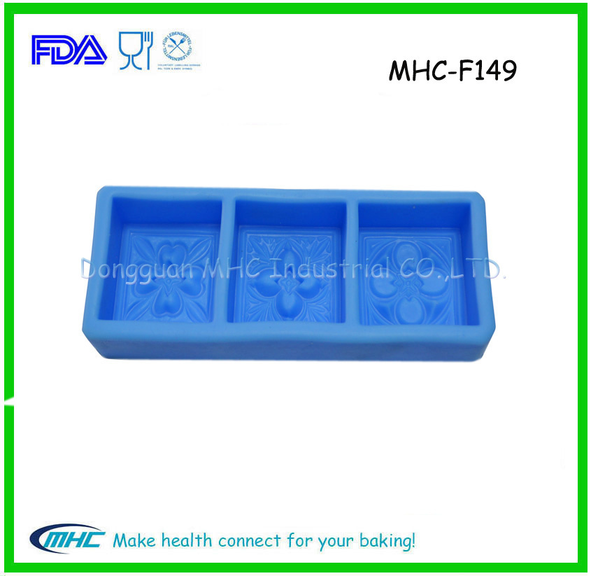 3 Different Design Silicone Soap Moulds Wholesale