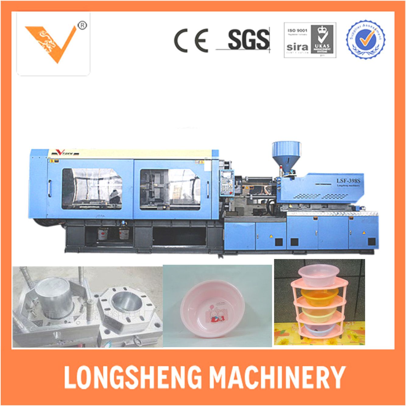 Plastic Basin Injection Moulding Machine with Servo Motor