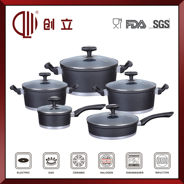 10PCS Forged Cast Non-Stick Aluminum Pot