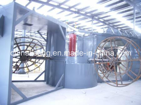 Rotational Rotomolding Machine with 3 Arms