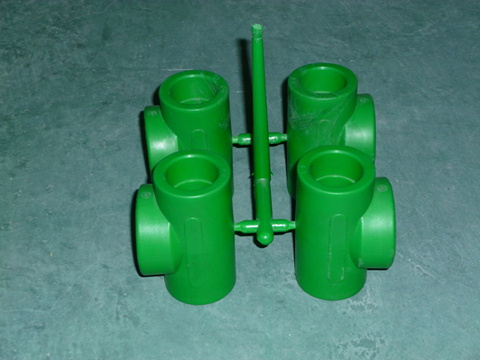 PPR Plastic Reduced Tee Pipe Fitting Injection Mould