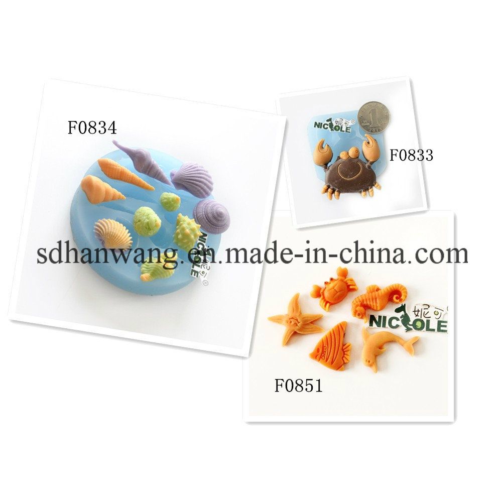 Sea Animals Cartoon 3D Silicone Molds for Fondant Cake Decoration