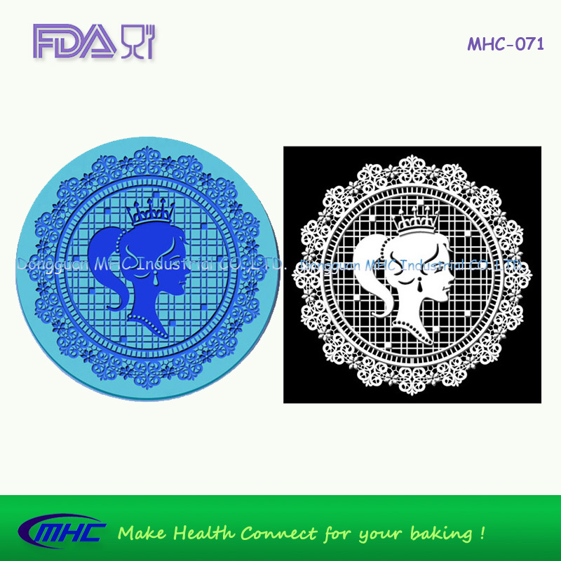 2015 New Arrival Queen Design Silicone Lace Mat