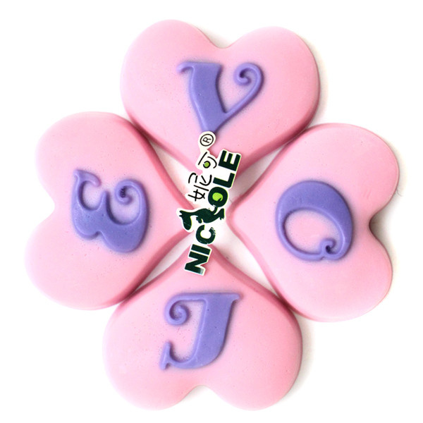 Nicole Handmade Weddng Heart Shape Silicone Soap Mold 4 Cavities Love R0238