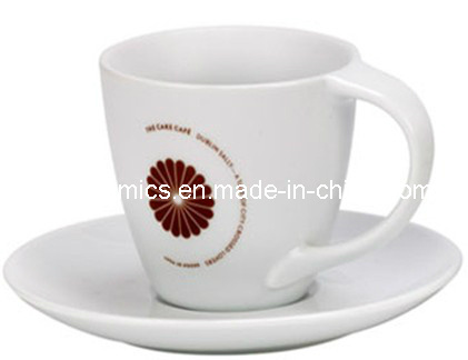 Bend Handle Coffee Mug and Plate