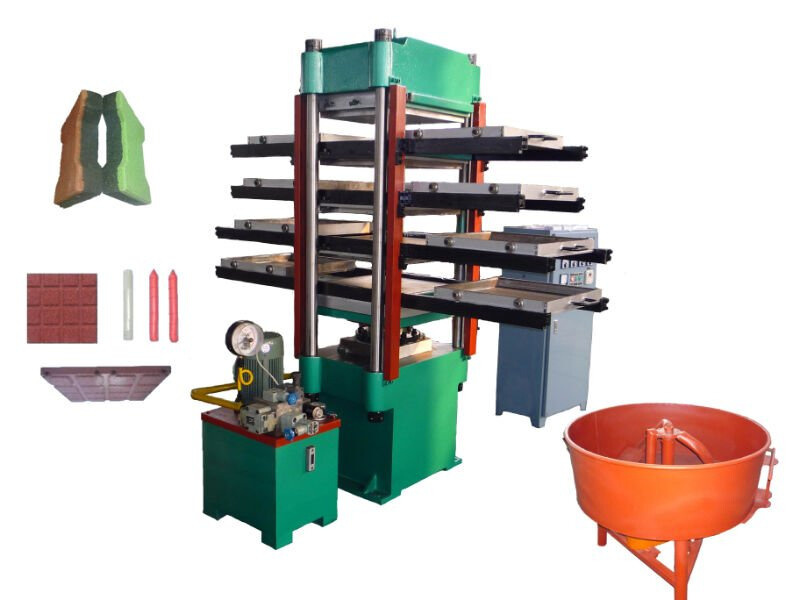Rubber Floor Tile Vulcanizing Press Machine / Rubber Mat Making Machine