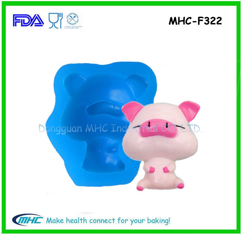 New Arrival! Lovely Pig Shape Silicone Cake Molds for Deocration