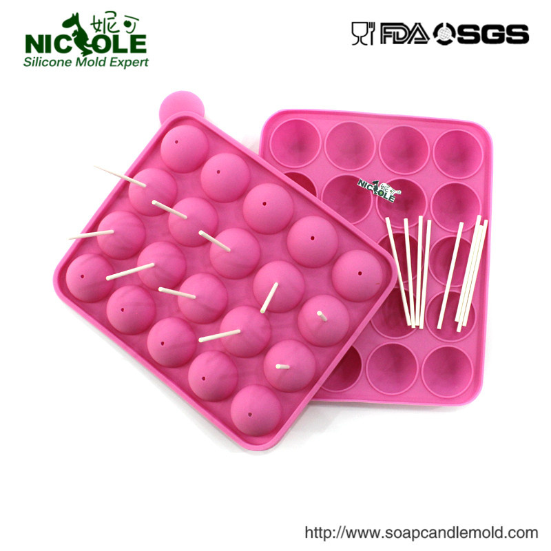 B0242 FDA Standard Silicone Lollipop Mold DIY Lollipop Chocolate Mould