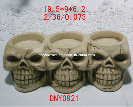 Halloween Resin Skull Votive Tea Light Candler Holder