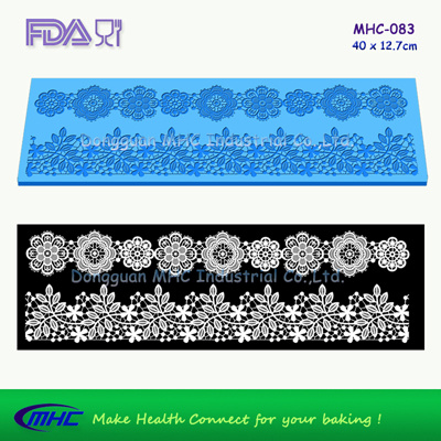 Best Quality Fondant Cake Decoration Silicone Lace Mold