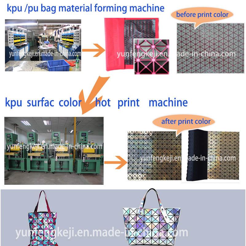 Kpu PU Rpu Surface Upper Color Hot Pressing Transfer Machine