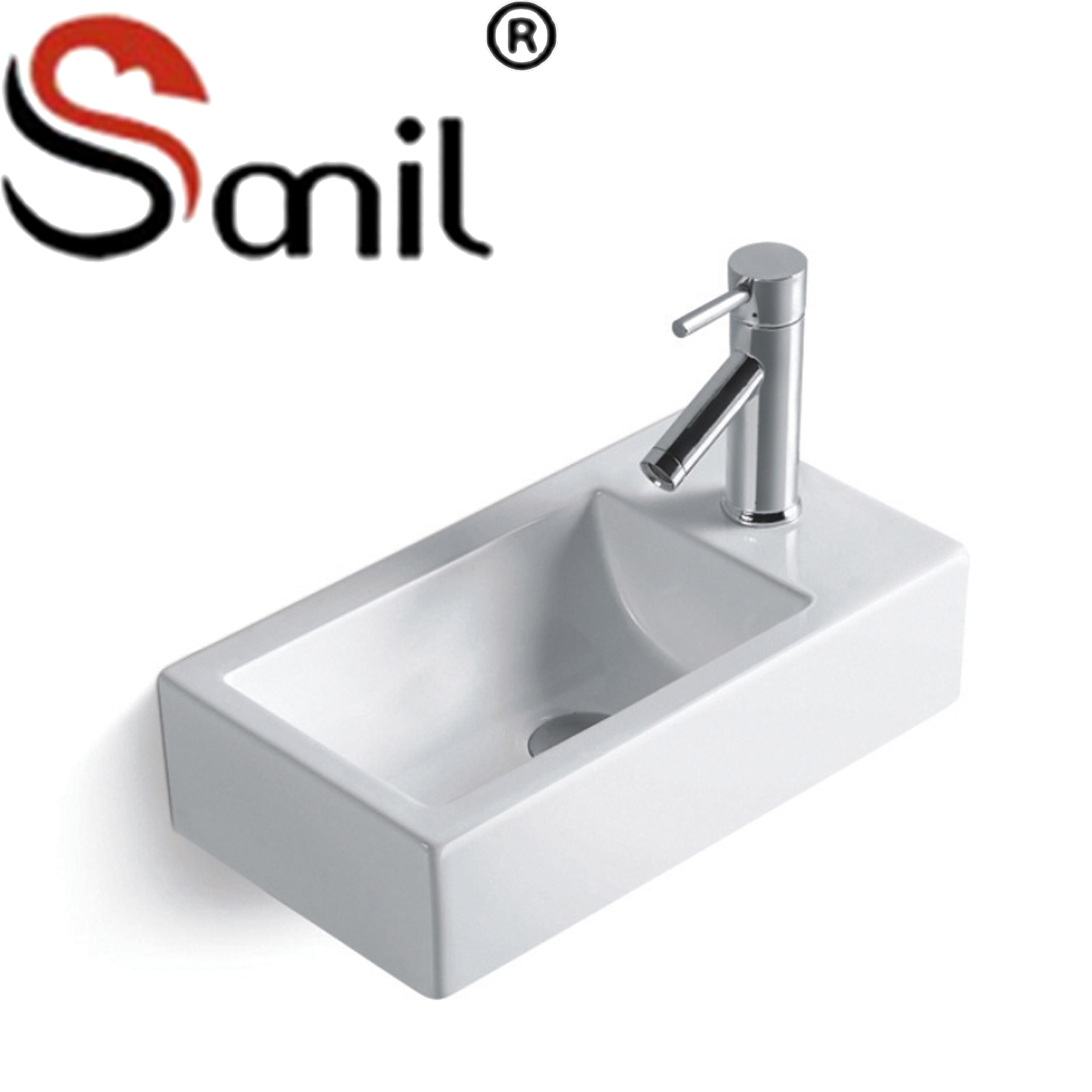 Modern Design Rectangular Shape Wall Hung Basin (S9040)