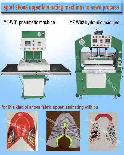 Woman Running Spopt Shone Fabric Vamp Upper Making Machine