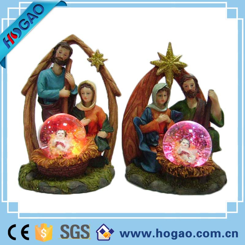 Polyresin Jesus Manger Water Globe