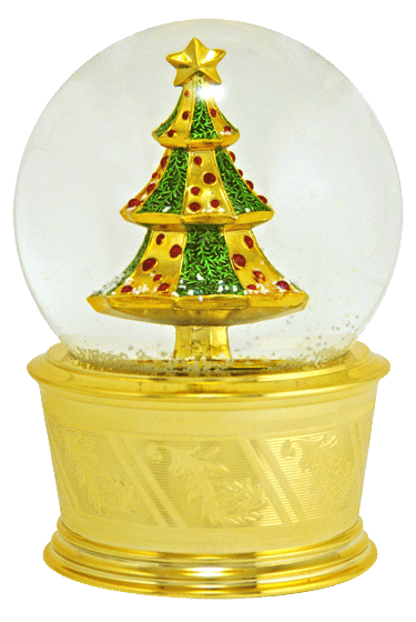 Golden Snow Globe