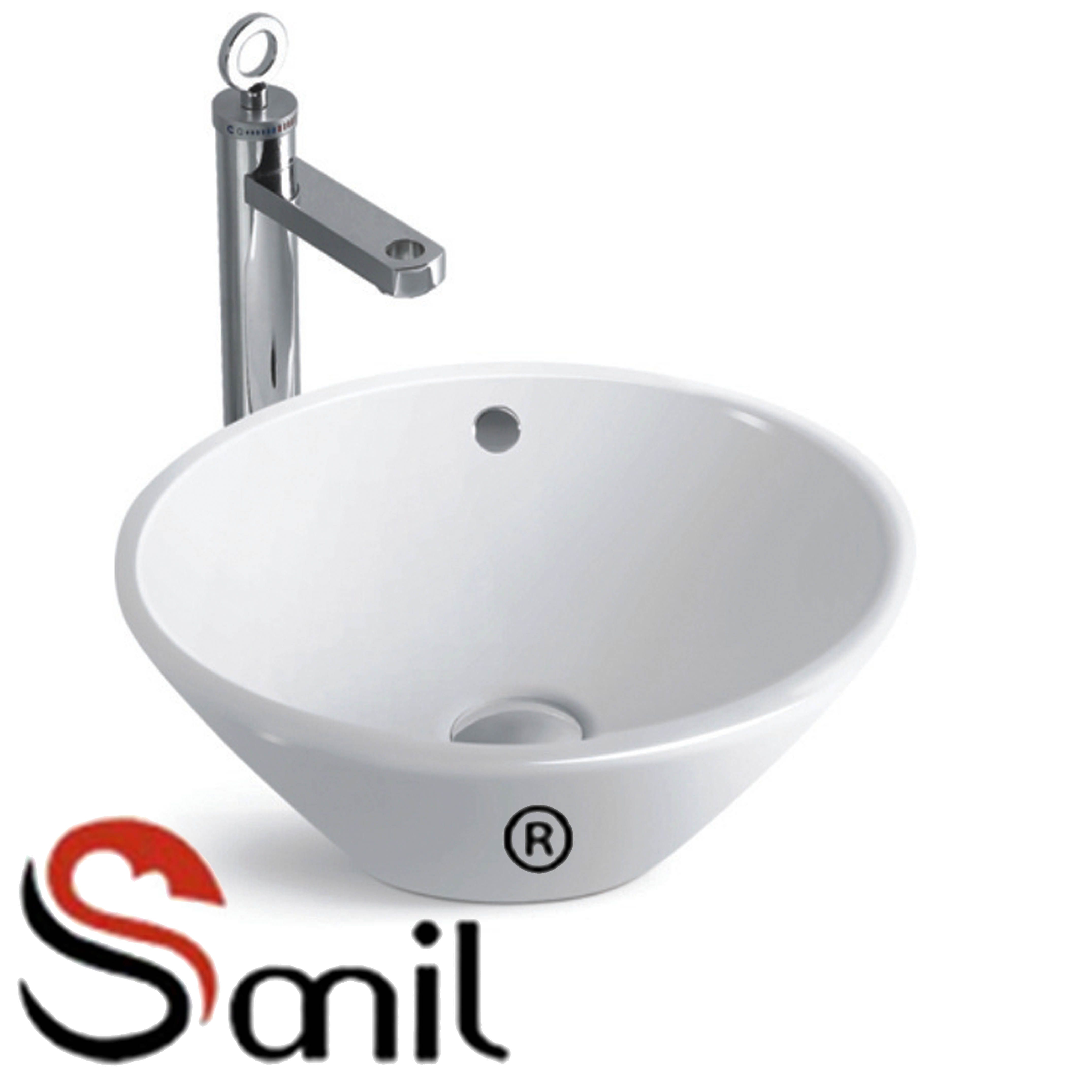 Soild Surface Irregular Porcelain Above Counter Art Sinks (S2013-557)