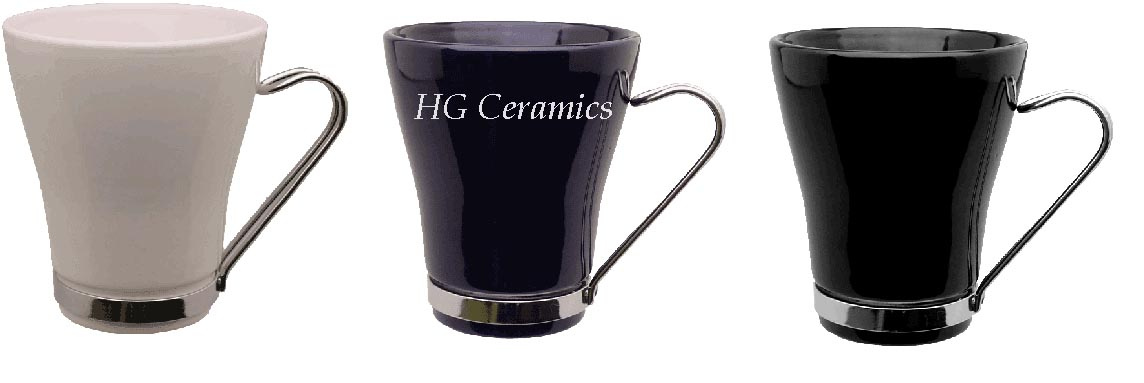 Ceramic Mug with Stainless Steel Handle