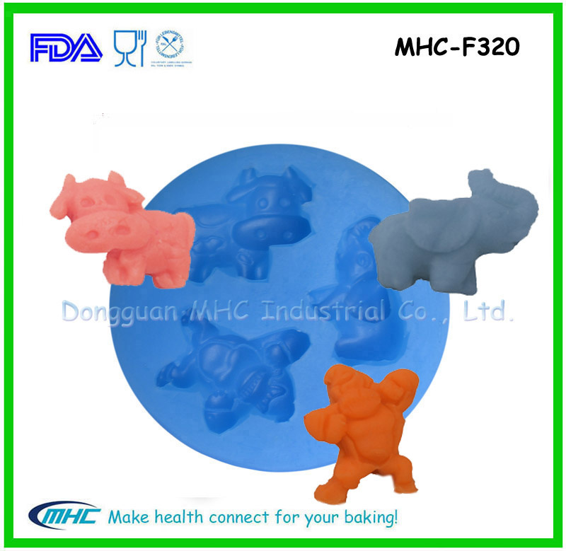 Aminal Series Silicone Bakeware Fondant Cake Molds for Decorating
