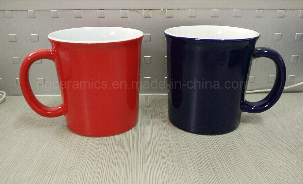 14oz Coffee Mug, 14oz Ceramic Mug, Two Tone Ceramic Mug