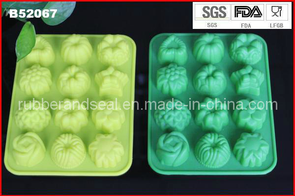 12 Cups Multi-Shaped Silicone Cake Decoration Tools