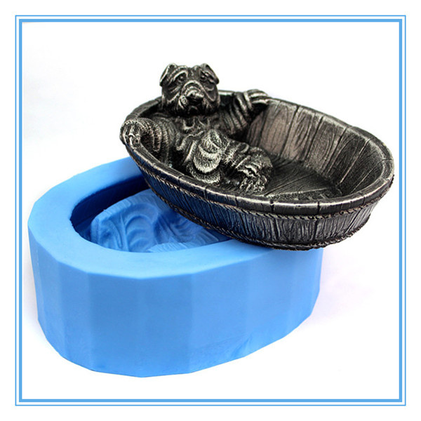 R1079 Shar Pei Ashtray Silicone Mould