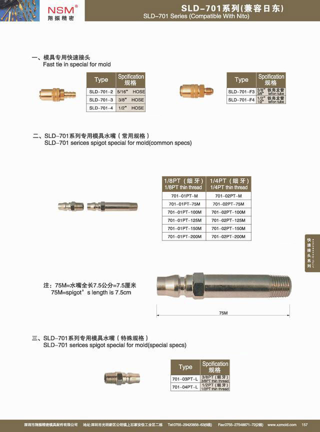 Quick Coupling SLD-701 Series (Nito)
