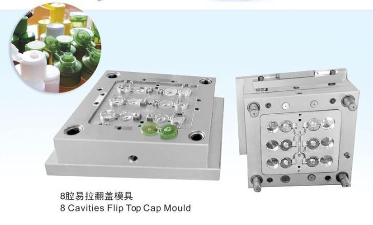 8 Cavities Flip Top Cap Mould