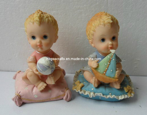 Polyresin New Born Baby Figurine Gift for Birthday