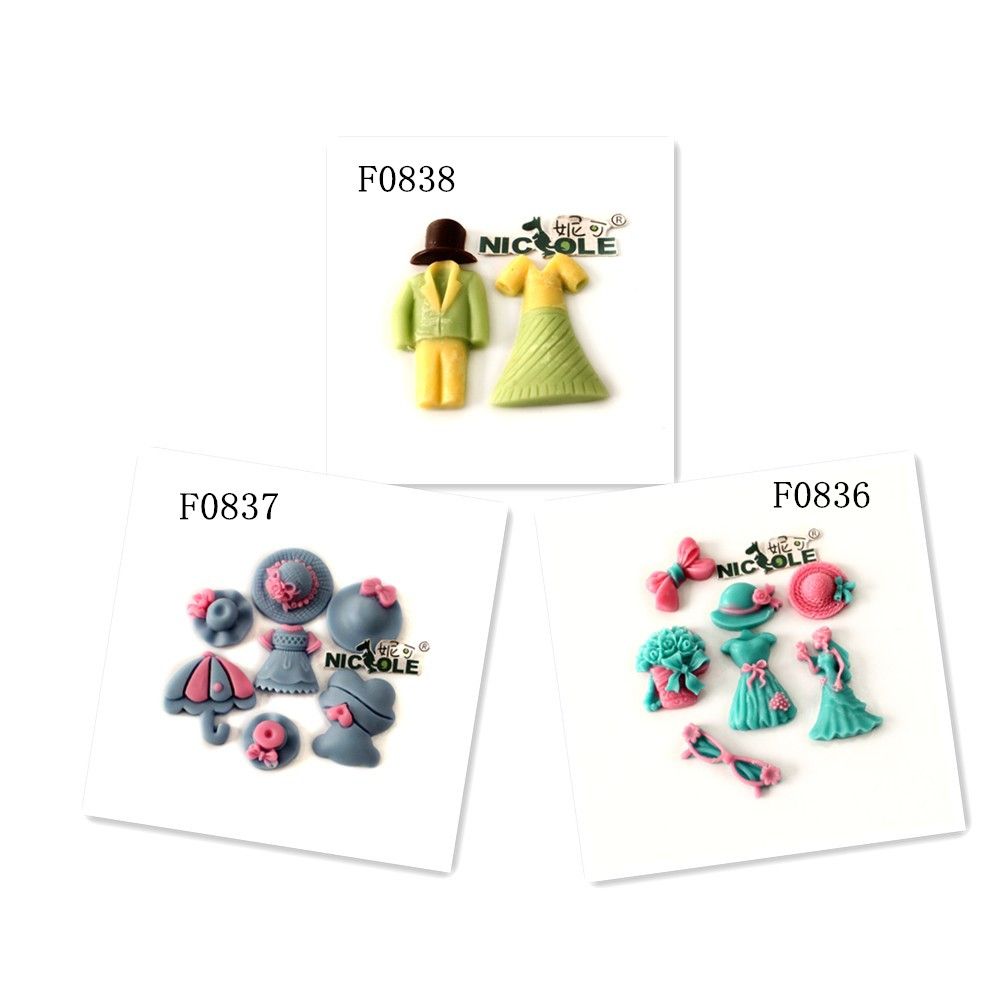 Cartoon Wedding Dress Cake Decorating Food Grade Silicone Fondant Molds