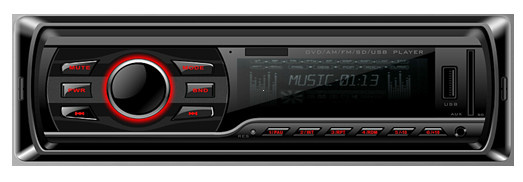 One DIN Car MP3/USB/FM Player with Fixed Panel