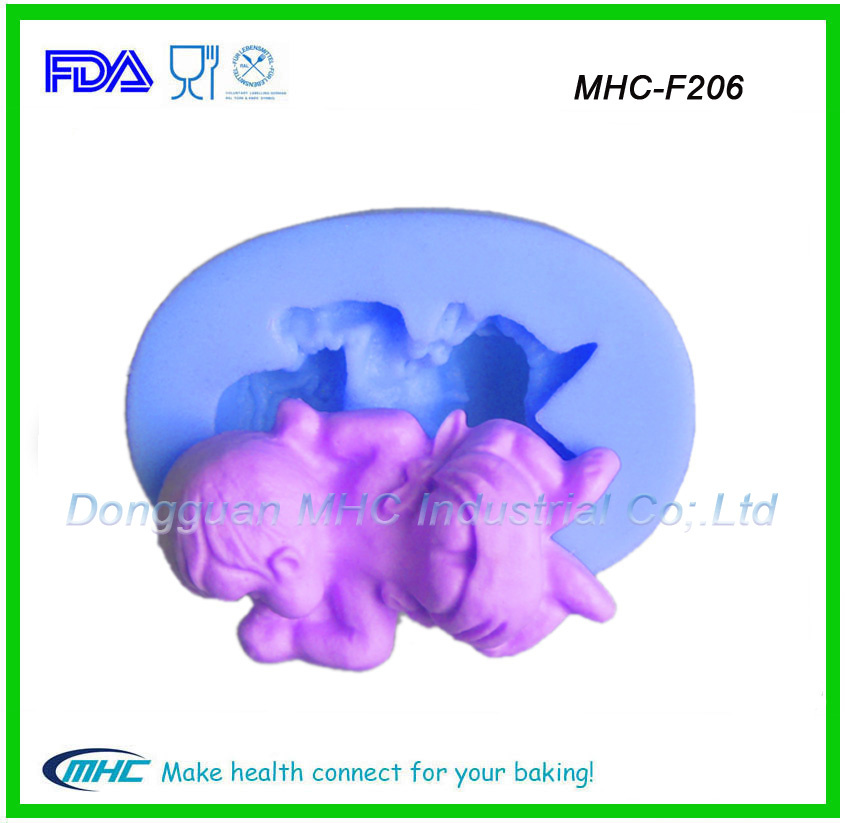 Slewping Baby Silicone Fondant Mold Cake Mold